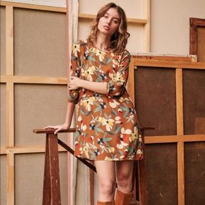 Sézane Robe Dalila Imprime Fleurs Vahinee Dress